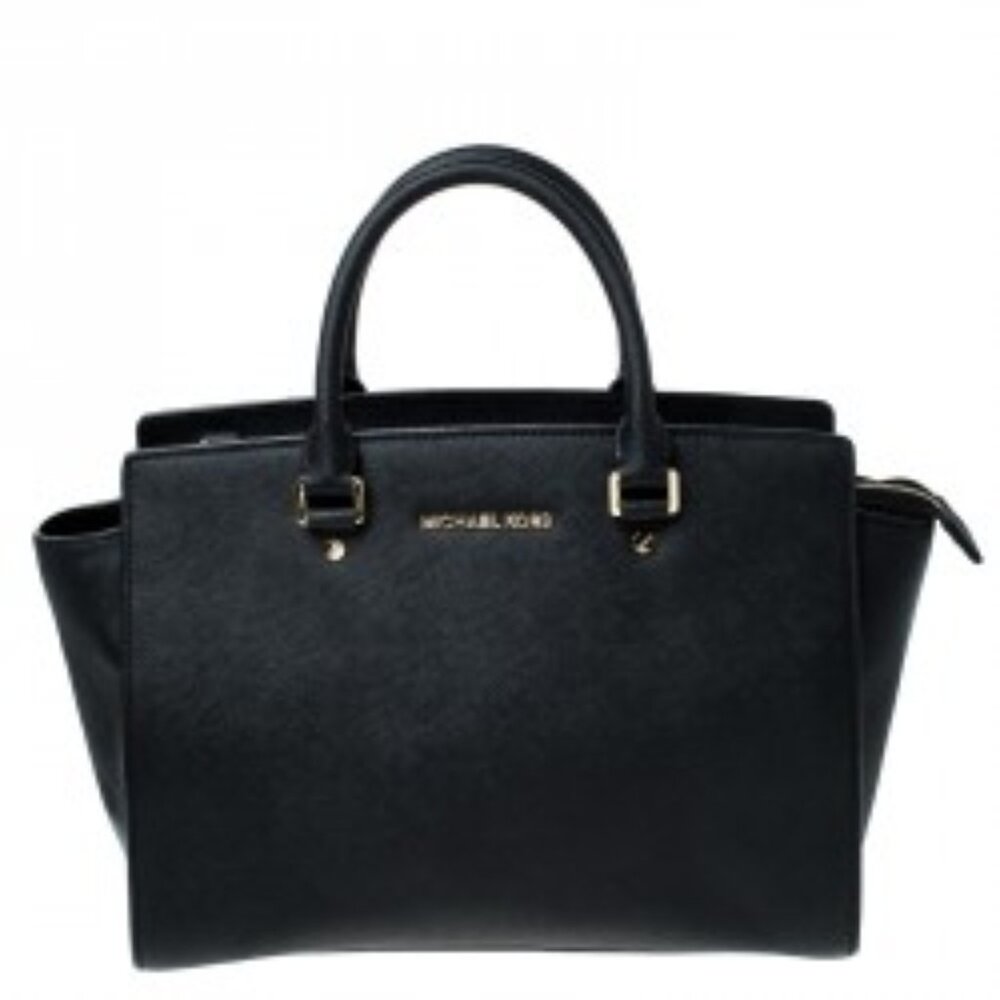 Like New Michael Kors Jet Set Medium Sized Leather Handbag Tote Purse
